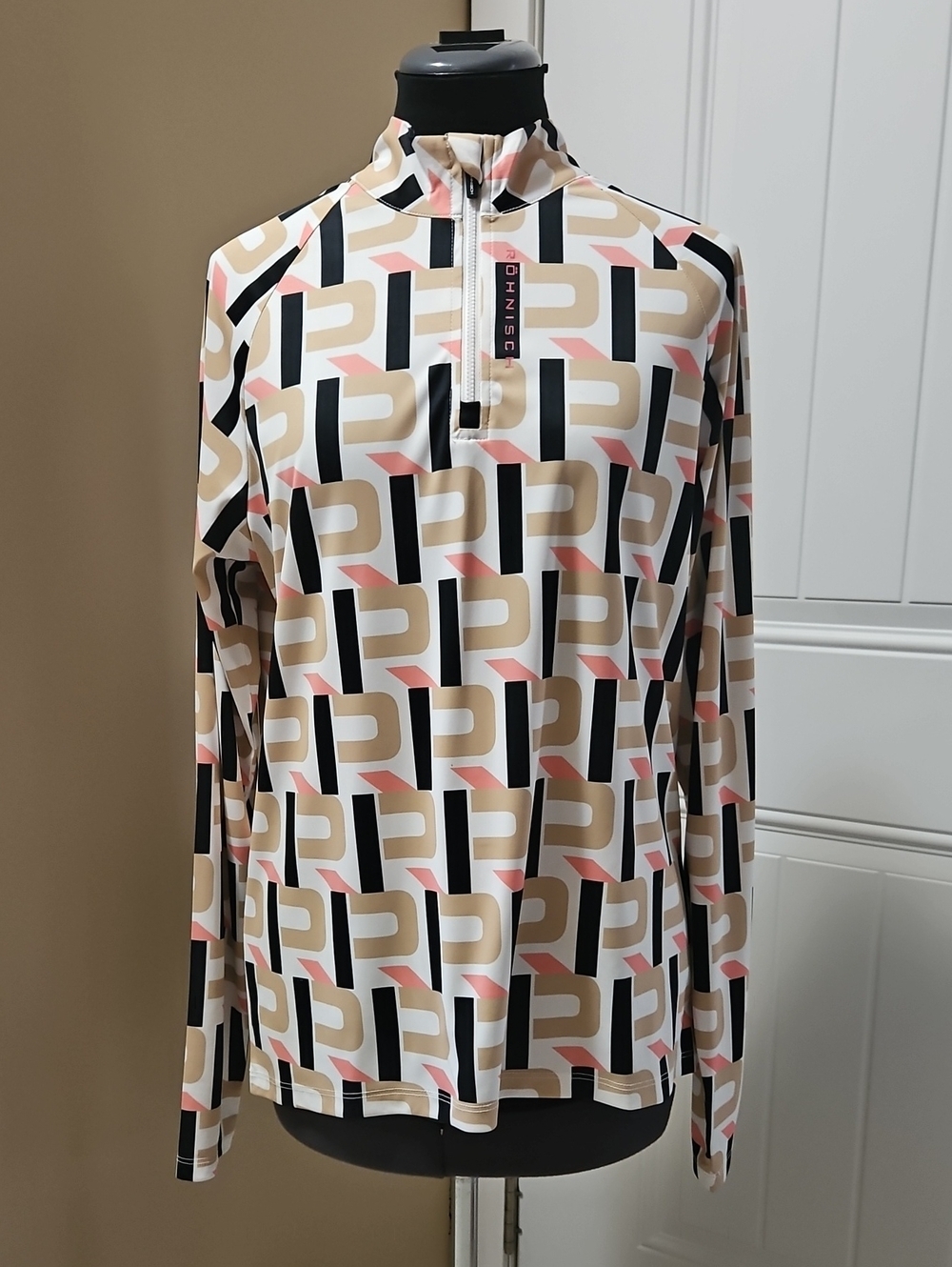 Rohnisch Addy Printed UPF 50+ Long Sleeve Performance Golf Jersey L